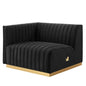 Conjure Channel Tufted Performance Velvet Left-Arm Chair by Modway