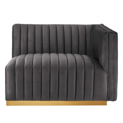 Conjure Channel Tufted Performance Velvet Right-Arm Chair by Modway