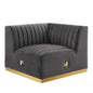 Conjure Channel Tufted Performance Velvet Left Corner Chair by Modway