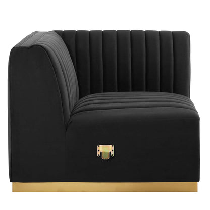 Conjure Channel Tufted Performance Velvet Right Corner Chair by Modway