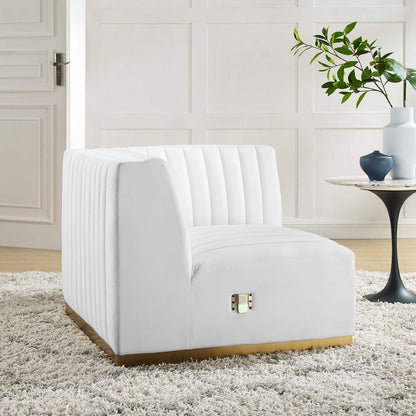 Conjure Channel Tufted Performance Velvet Right Corner Chair by Modway