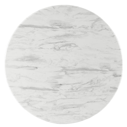 Gallant 50" Round Performance Artificial Marble Dining Table by Modway
