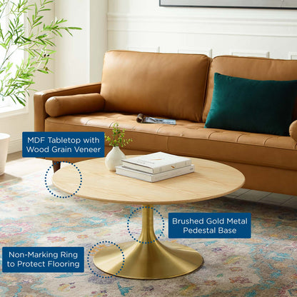 Lippa 36" Round Wood Coffee Table by Modway