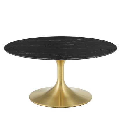 Lippa 36" Round Faux Marble Coffee Table by Modway