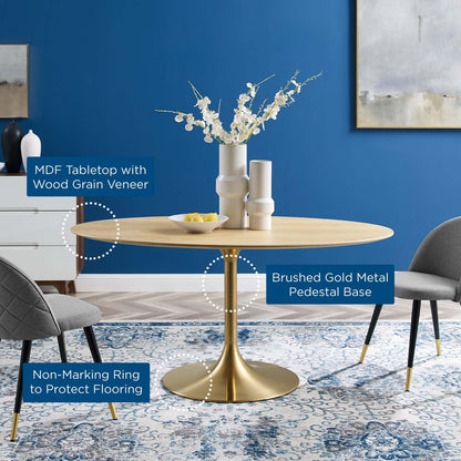 Lippa 60" Oval Wood Dining Table by Modway