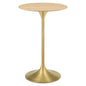 Lippa 28" Round Natural Wood Bar Table by Modway