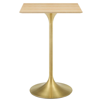 Lippa 28" Square Wood Bar Table by Modway
