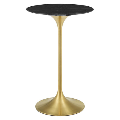 Lippa 28" Round Faux Marble Bar Table by Modway