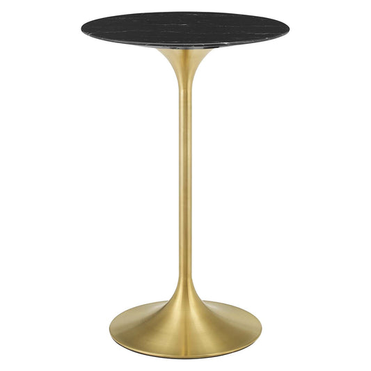 Lippa 28" Round Faux Marble Bar Table by Modway