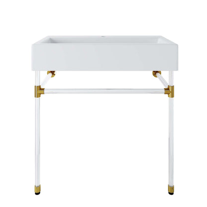 Redeem 32" Acrylic Wall-Mount Bathroom Vanity by Modway