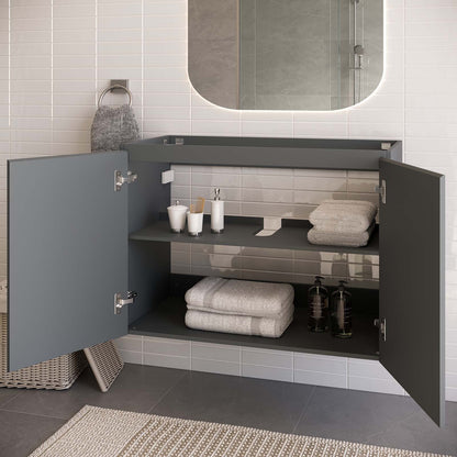 Bryn 36" Wall-Mount Bathroom Vanity (Sink Basin Not Included) by Modway
