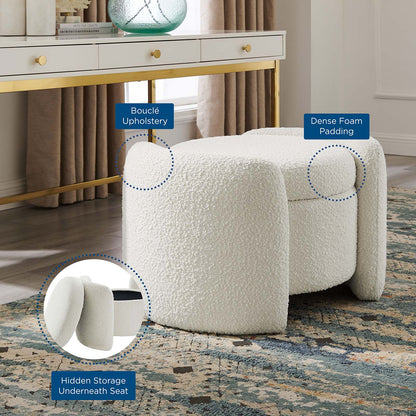 Nebula Boucle Upholstered Ottoman by Modway