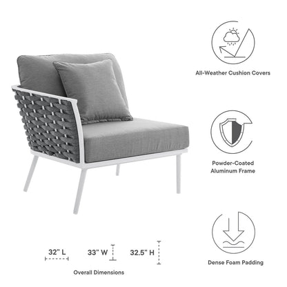 Stance Outdoor Patio Aluminum Left-Facing Armchair by Modway