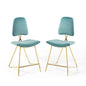 Ponder Performance Velvet Counter Stool Set of 2 by Modway