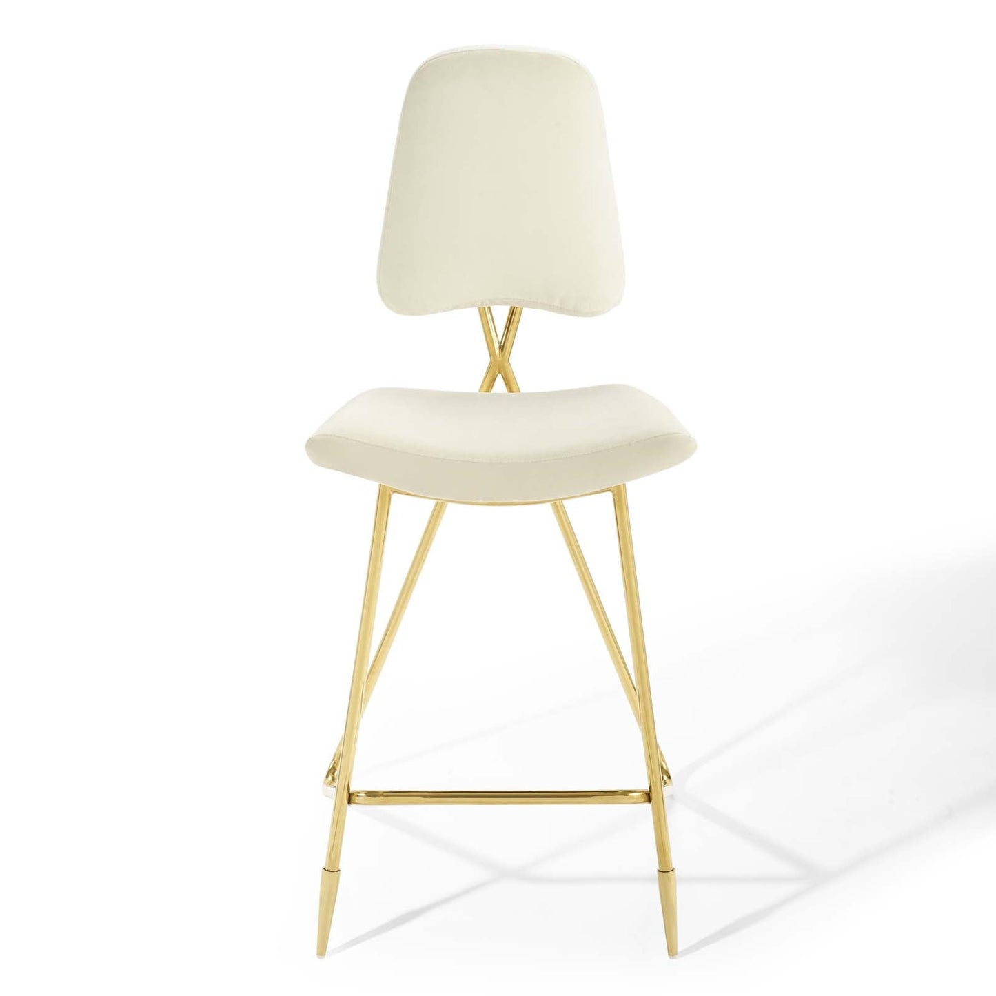Ponder Performance Velvet Bar Stool Set of 2 by Modway