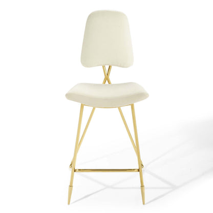 Ponder Performance Velvet Bar Stool Set of 2 by Modway