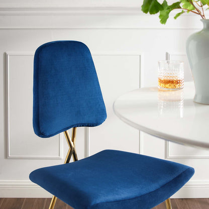 Ponder Performance Velvet Bar Stool Set of 2 by Modway