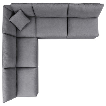Commix 5-Piece Sunbrella¨ Outdoor Patio Sectional Sofa by Modway
