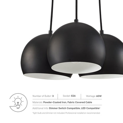 Chalice 3-Light Metal Pendant by Modway
