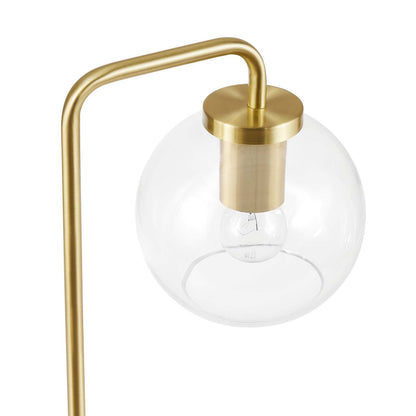 Silo Glass Globe Glass and Metal Table Lamp by Modway