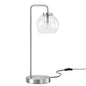 Silo Glass Globe Glass and Metal Table Lamp by Modway