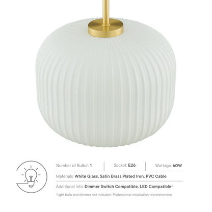 Reprise Glass Pendant Light by Modway