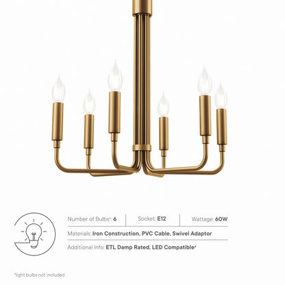 Rekindle 6-Light Chandelier by Modway