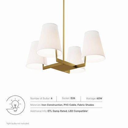 Mercer 4-Light Pendant Light by Modway