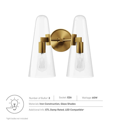 Beacon 2-Light Wall Sconce by Modway