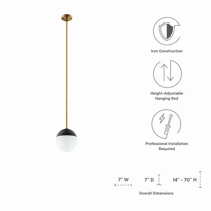Stellar 1-Light Pendant Light by Modway