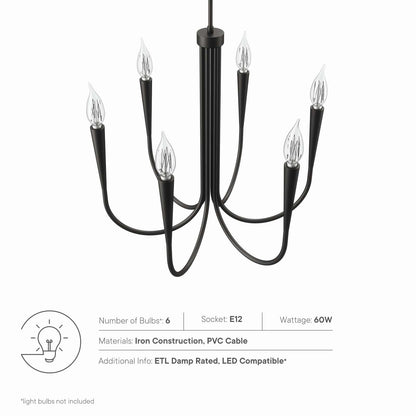 Penrose 6-Light Chandelier by Modway
