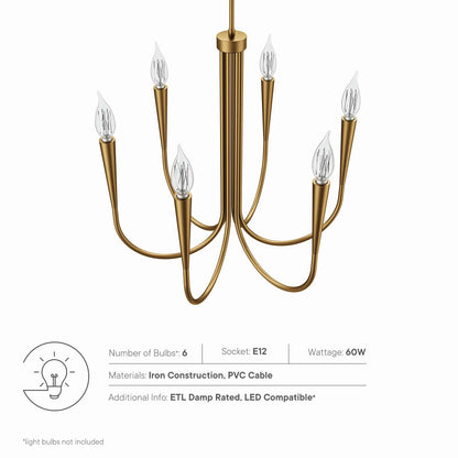 Penrose 6-Light Chandelier by Modway