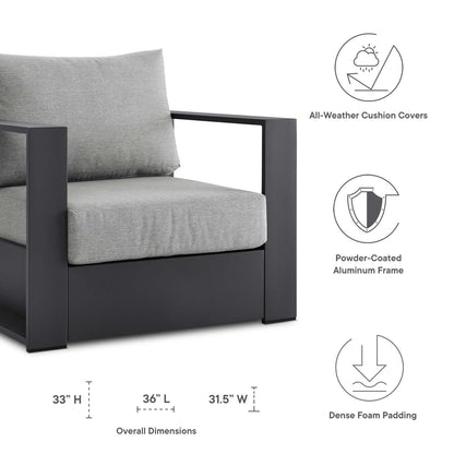 Tahoe Outdoor Patio Powder-Coated Aluminum Armchair by Modway