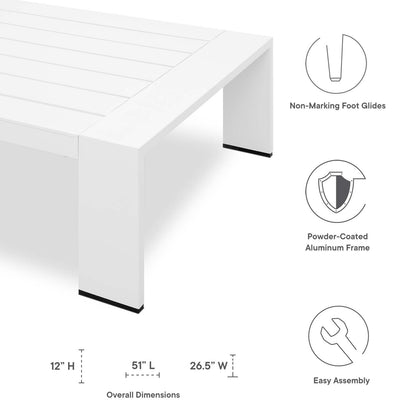 Tahoe Outdoor Patio Powder-Coated Aluminum Coffee Table by Modway