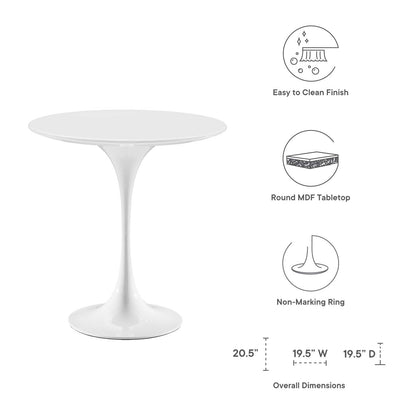 Lippa 20" Round Wood Side Table by Modway