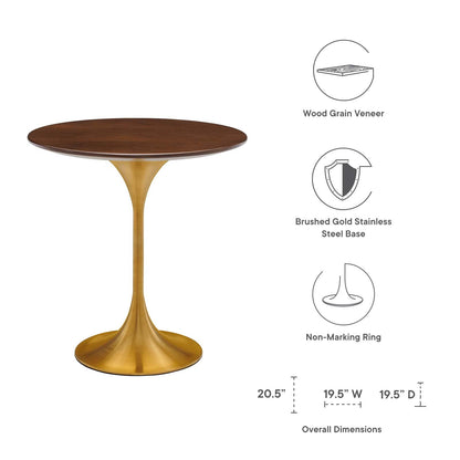 Lippa 20" Round Wood Side Table by Modway