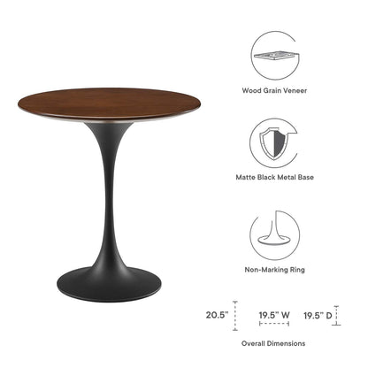Lippa 20" Round Wood Side Table by Modway