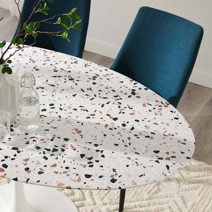 Lippa 60" Oval Terrazzo Dining Table by Modway