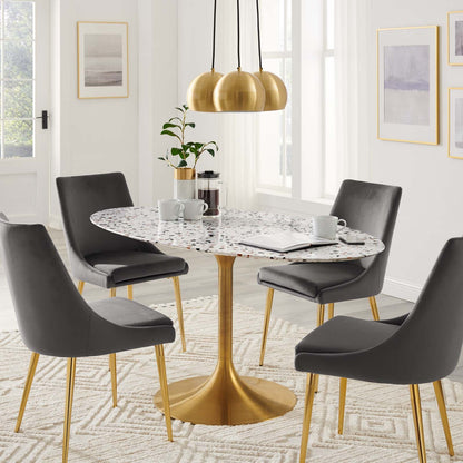 Lippa 60" Oval Terrazzo Dining Table by Modway