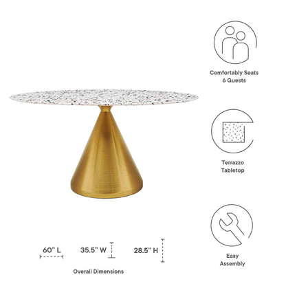 Tupelo 60" Oval Terrazzo Dining Table by Modway
