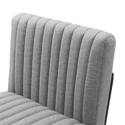 Indulge Channel Tufted Fabric Counter Stools Set of 2 by Modway