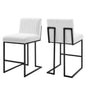 Indulge Channel Tufted Fabric Counter Stools Set of 2 by Modway
