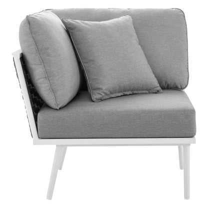 Stance Outdoor Patio Aluminum Small Sectional Sofa by Modway
