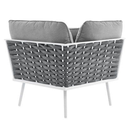 Stance Outdoor Patio Aluminum Large Sectional Sofa by Modway