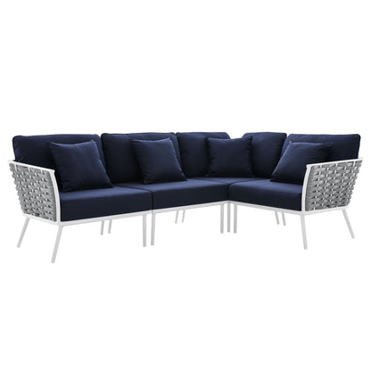 Stance Outdoor Patio Aluminum Large Sectional Sofa by Modway