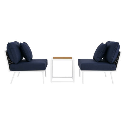 Stance 3 Piece Outdoor Patio Aluminum Set by Modway
