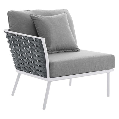 Stance 4 Piece Outdoor Patio Aluminum Sectional Sofa Set by Modway