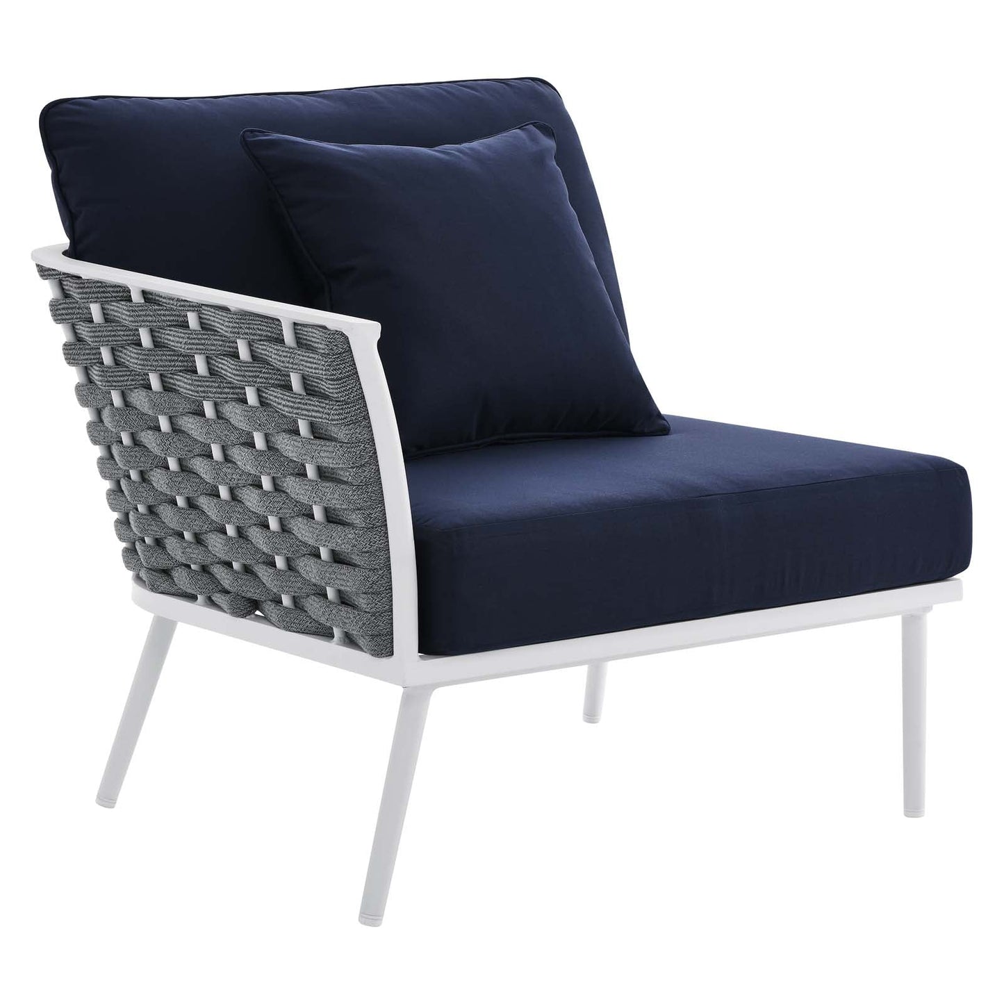 Stance 4 Piece Outdoor Patio Aluminum Sectional Sofa Set by Modway