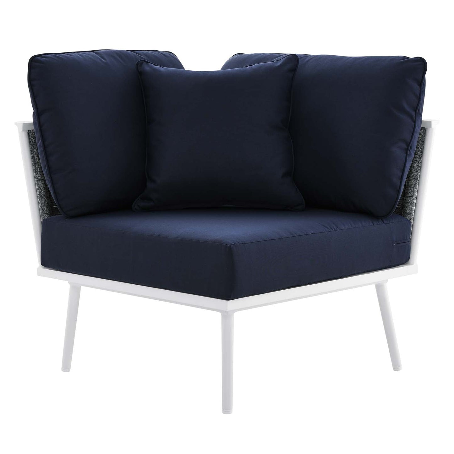 Stance 4 Piece Outdoor Patio Aluminum Sectional Sofa Set by Modway
