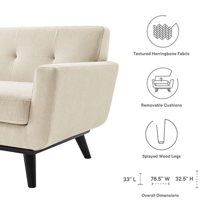 Engage Herringbone Fabric Loveseat by Modway